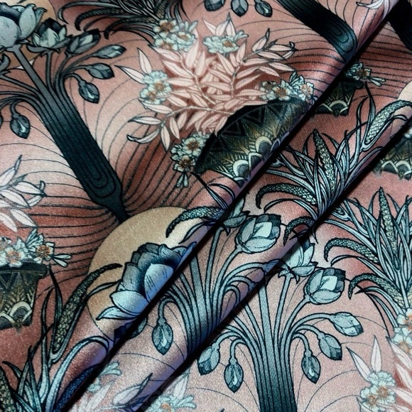 Art of the Loom's Gin on the Nile color Pink Granite Fabric made in the UK - Picture 2 of 5